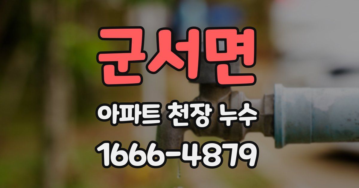 군서면 아파트 천장 누수