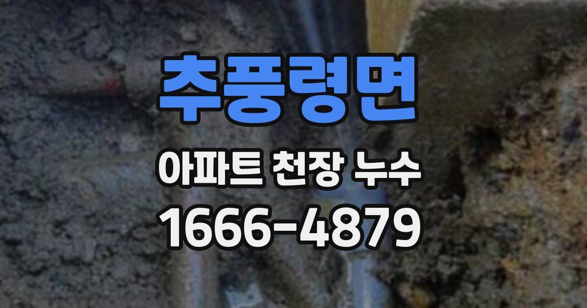 추풍령면 아파트 천장 누수