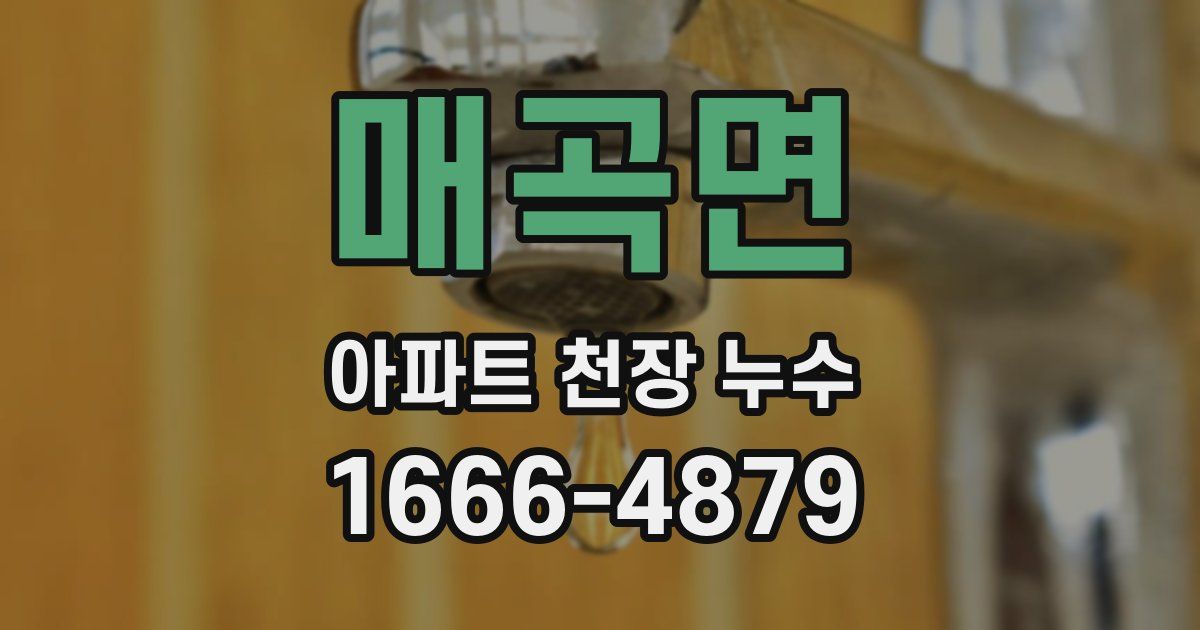 매곡면 아파트 천장 누수