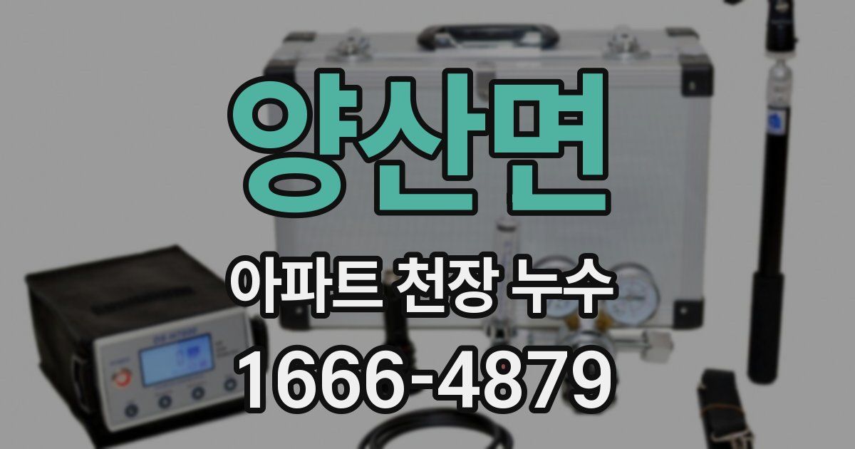 양산면 아파트 천장 누수