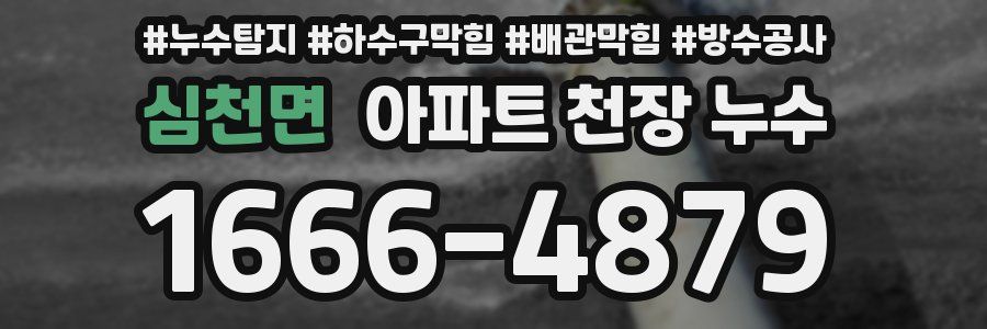 심천면 아파트 천장 누수