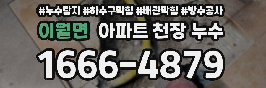 이월면 아파트 천장 누수