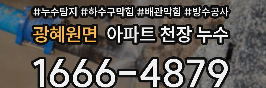 광혜원면 아파트 천장 누수