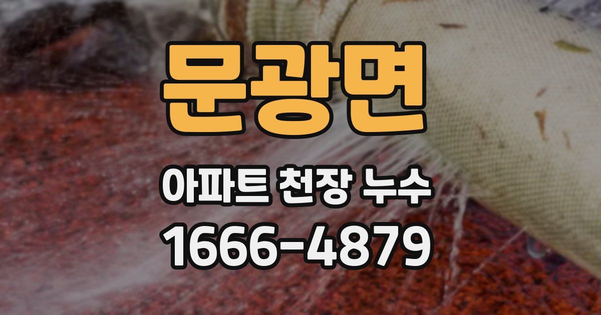 문광면 아파트 천장 누수