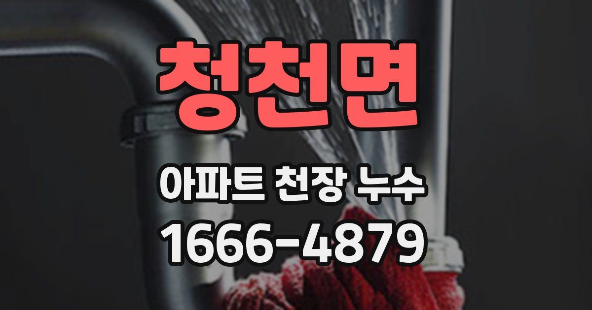 청천면 아파트 천장 누수