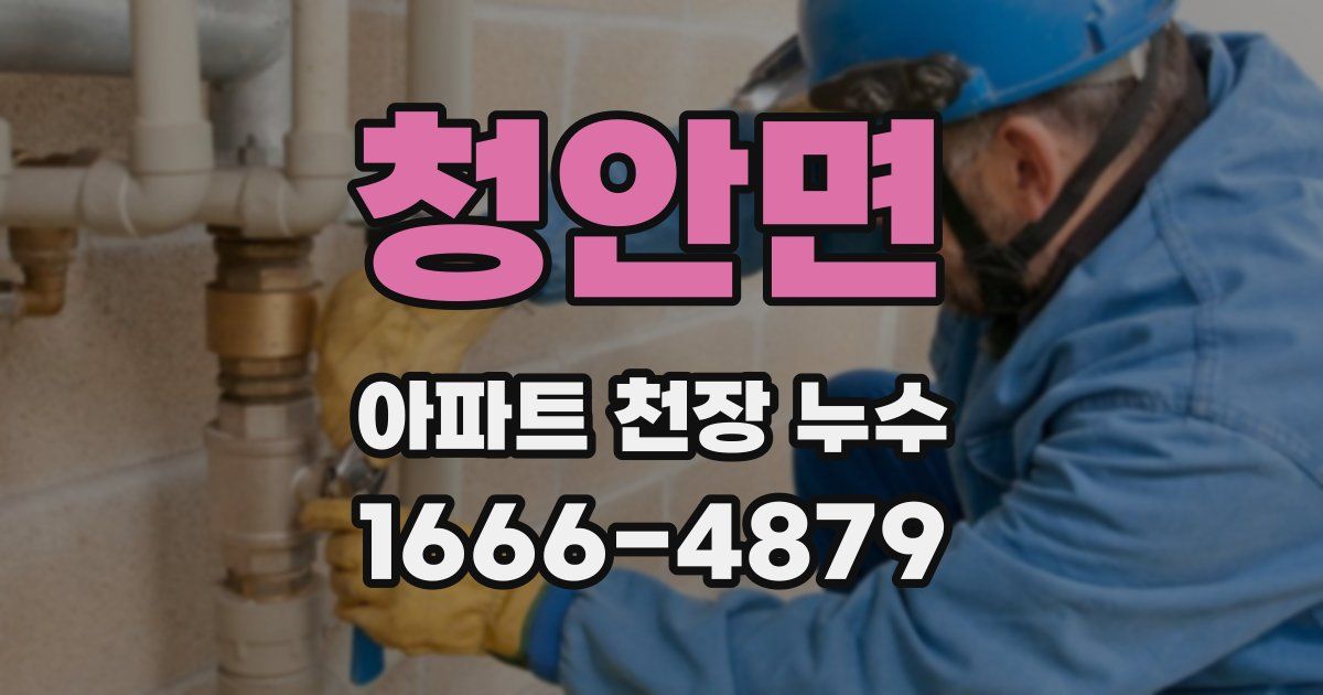 청안면 아파트 천장 누수