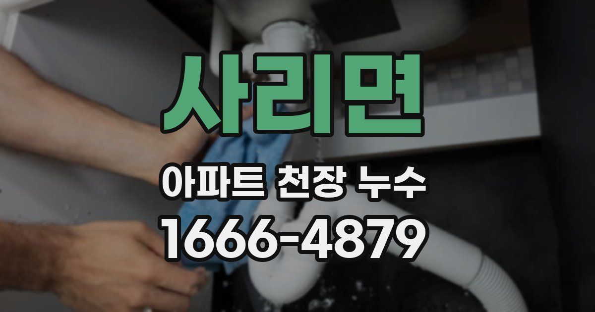 사리면 아파트 천장 누수