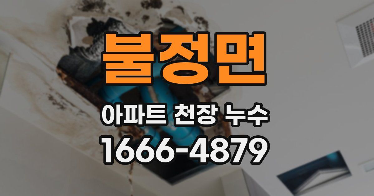 불정면 아파트 천장 누수