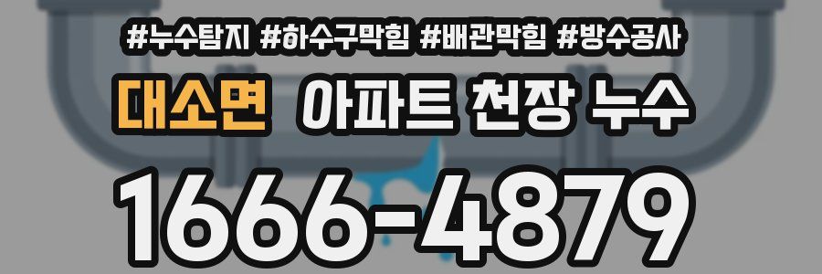 대소면 아파트 천장 누수