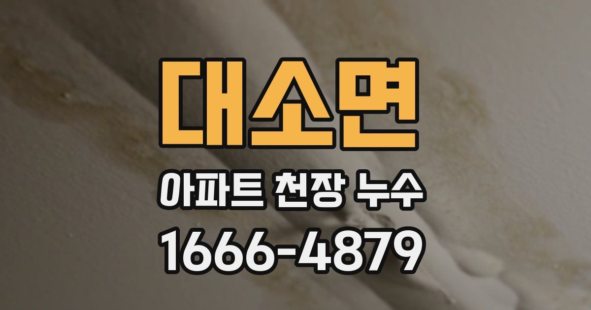 대소면 아파트 천장 누수