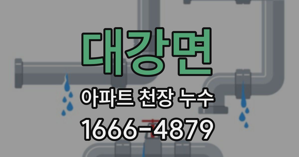 대강면 아파트 천장 누수