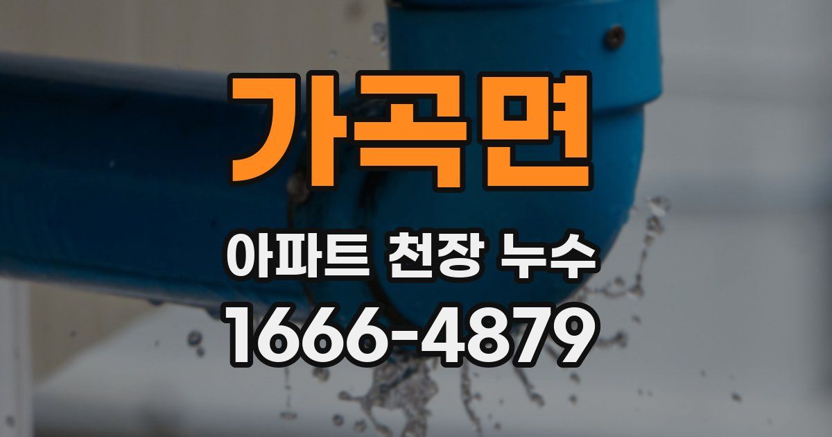 가곡면 아파트 천장 누수