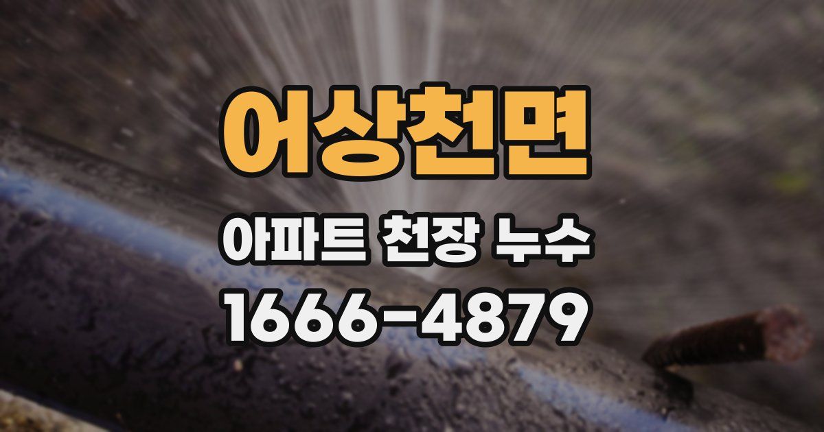 어상천면 아파트 천장 누수