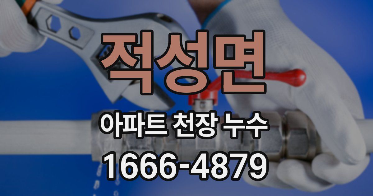 적성면 아파트 천장 누수