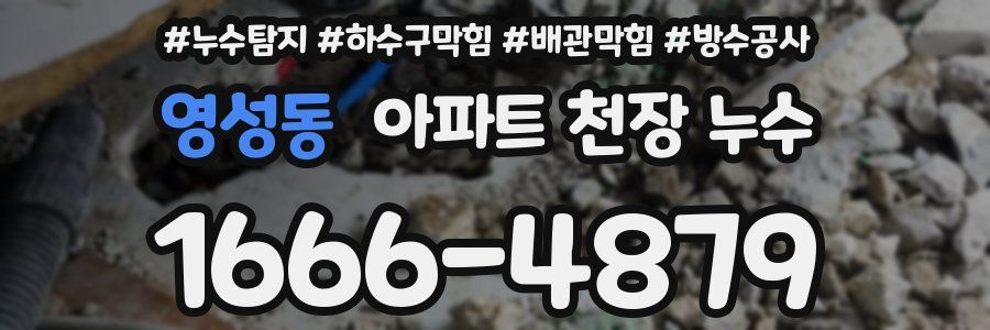 영성동 아파트 천장 누수