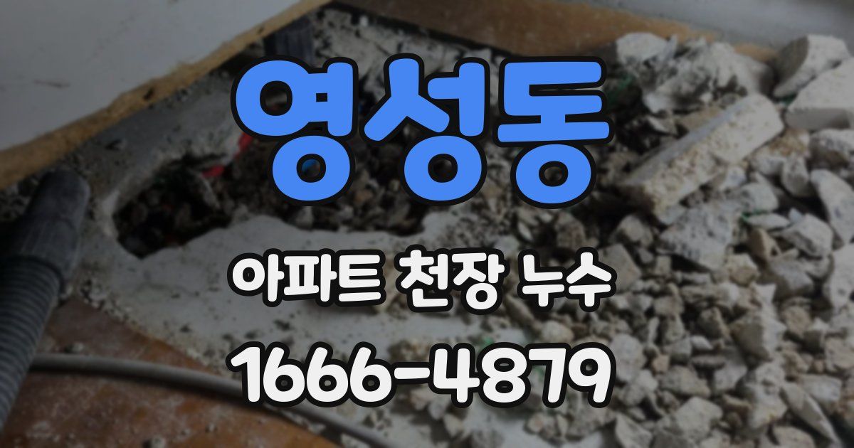 영성동 아파트 천장 누수