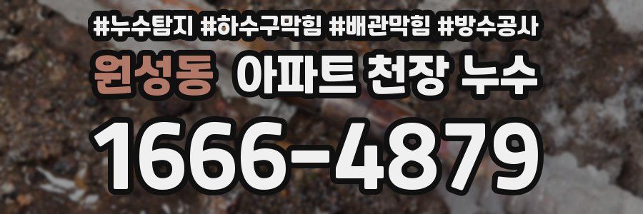 원성동 아파트 천장 누수