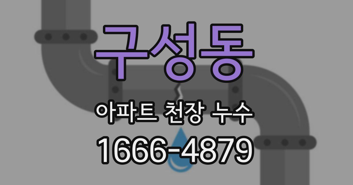 구성동 아파트 천장 누수