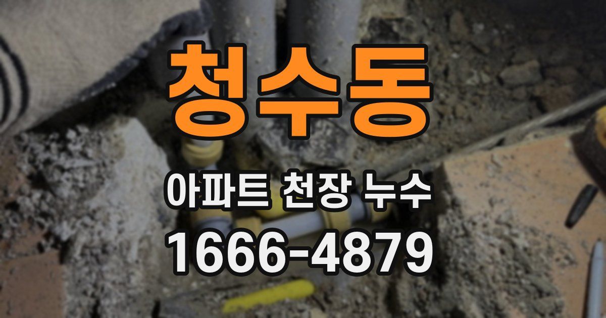 청수동 아파트 천장 누수