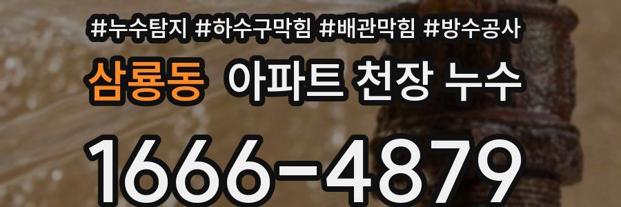 삼룡동 아파트 천장 누수