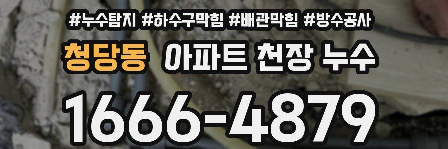 청당동 아파트 천장 누수