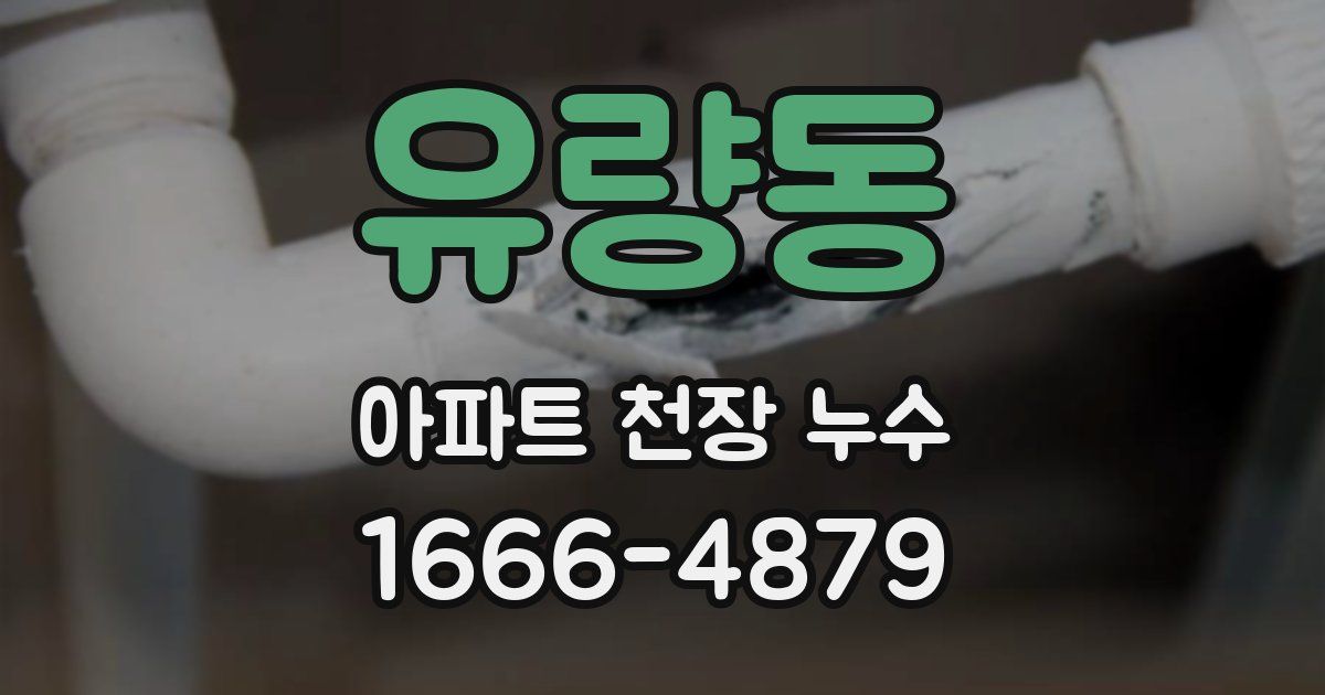 유량동 아파트 천장 누수