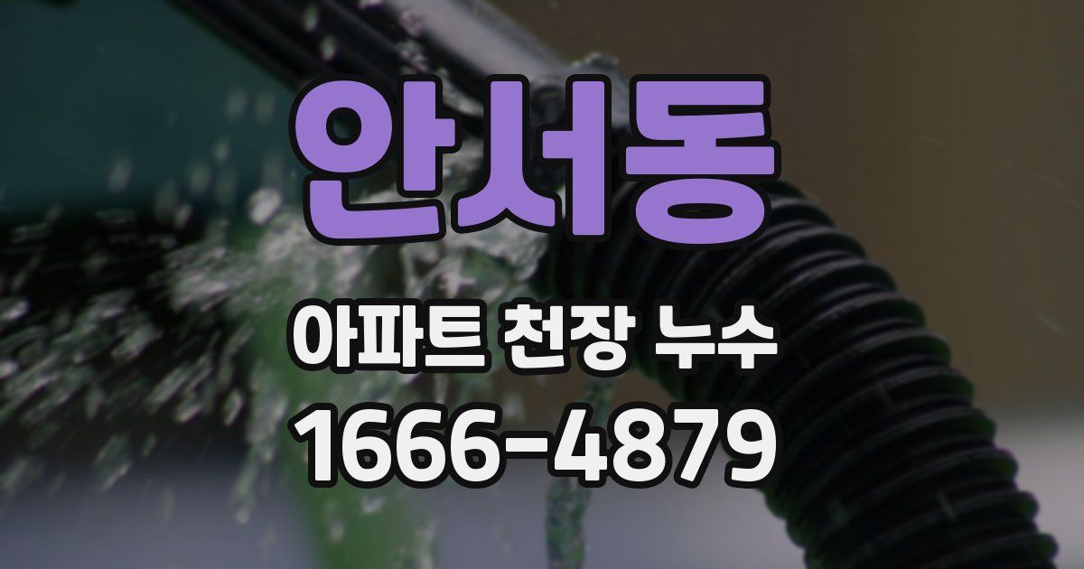 안서동 아파트 천장 누수