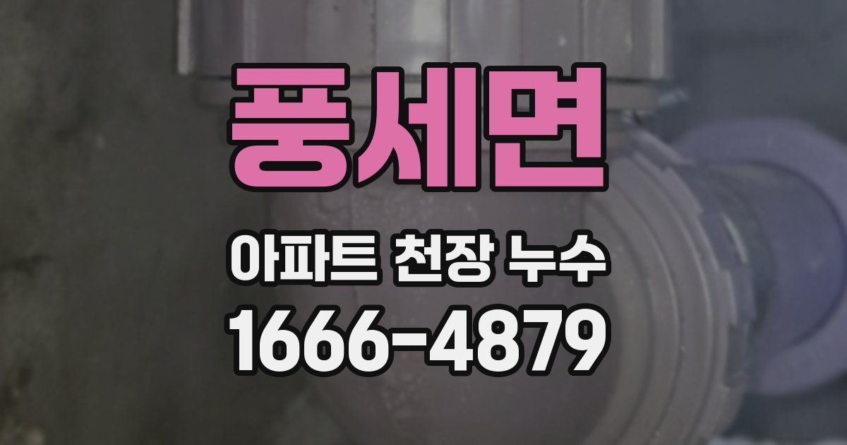 풍세면 아파트 천장 누수