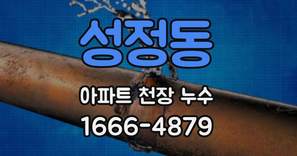 성정동 아파트 천장 누수