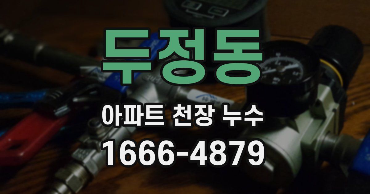두정동 아파트 천장 누수