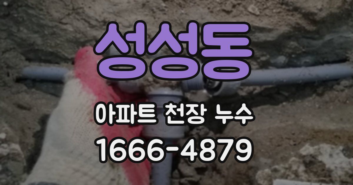 성성동 아파트 천장 누수