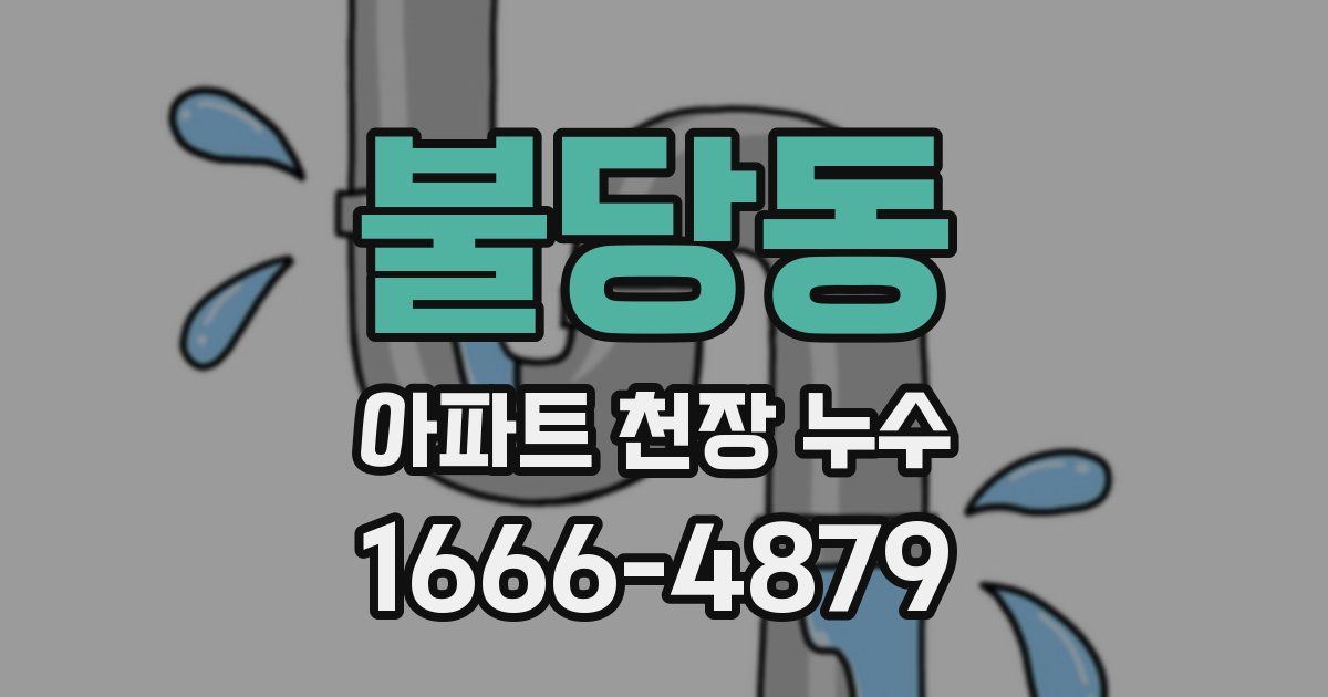 불당동 아파트 천장 누수