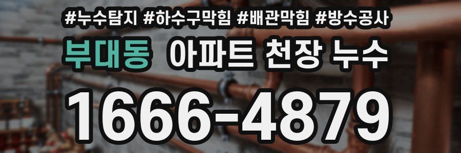 부대동 아파트 천장 누수
