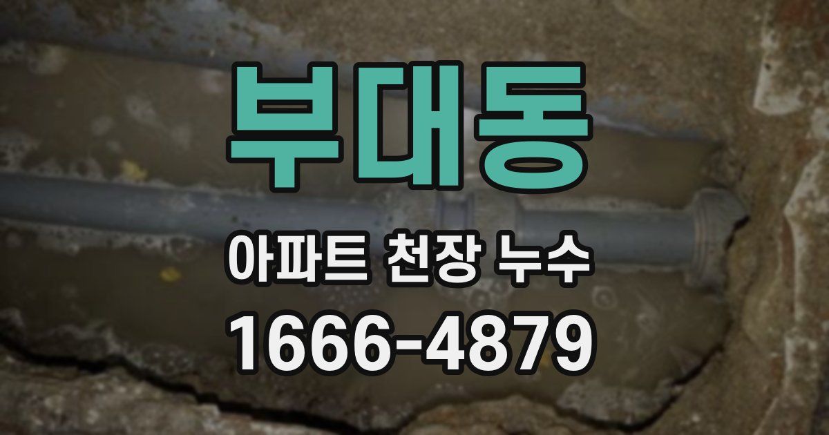 부대동 아파트 천장 누수
