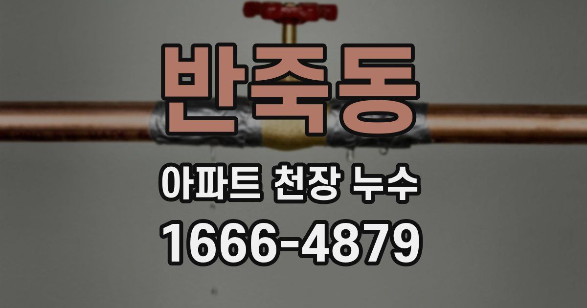 반죽동 아파트 천장 누수