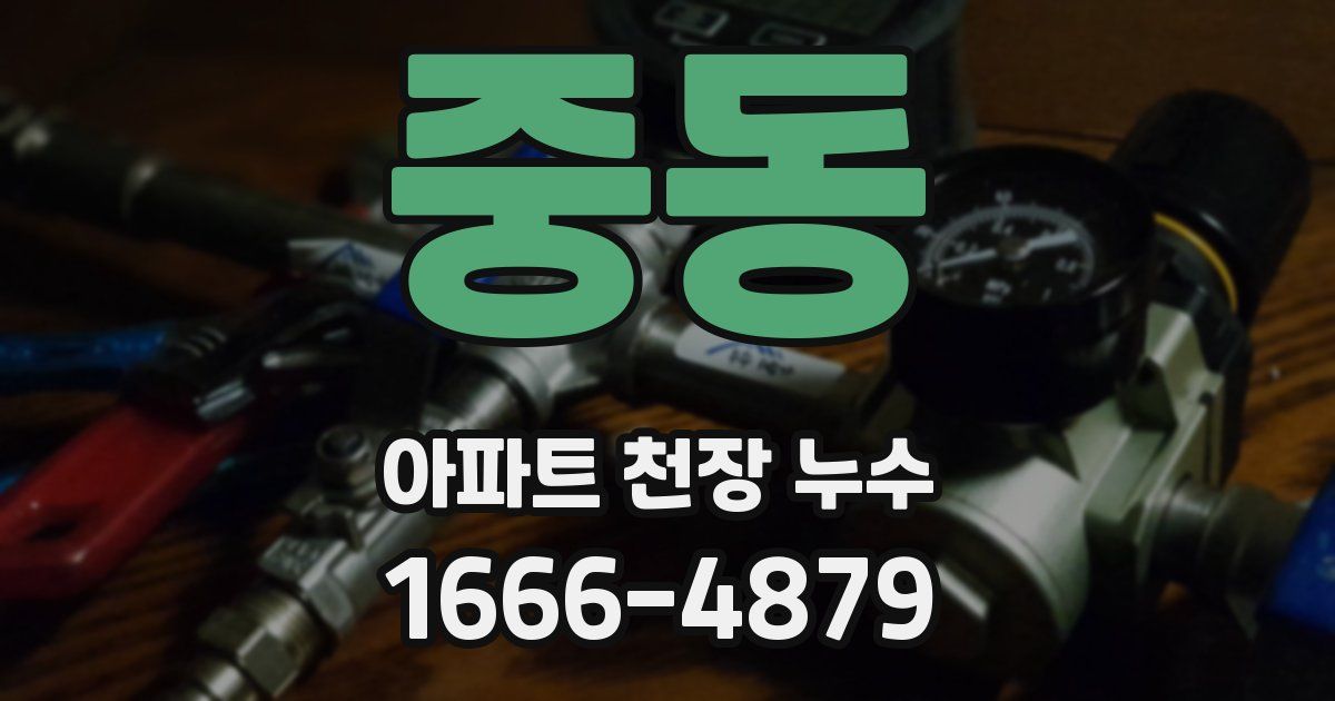 중동 아파트 천장 누수