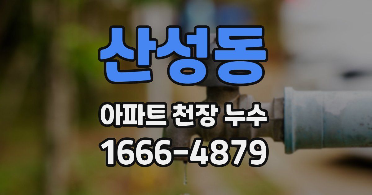 산성동 아파트 천장 누수
