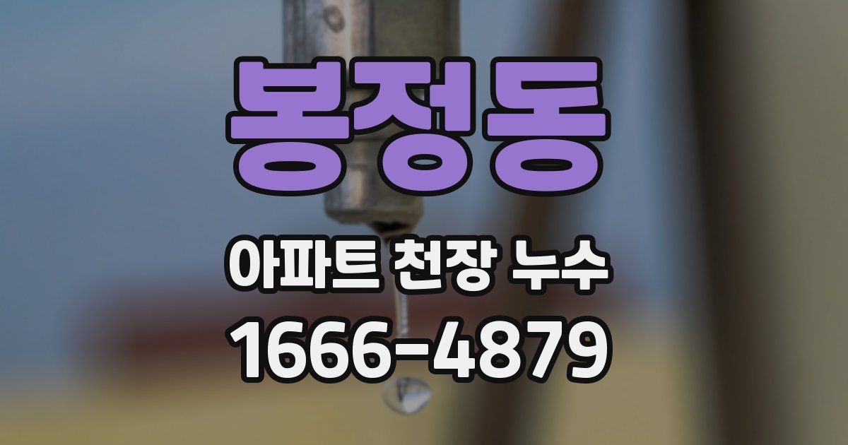 봉정동 아파트 천장 누수