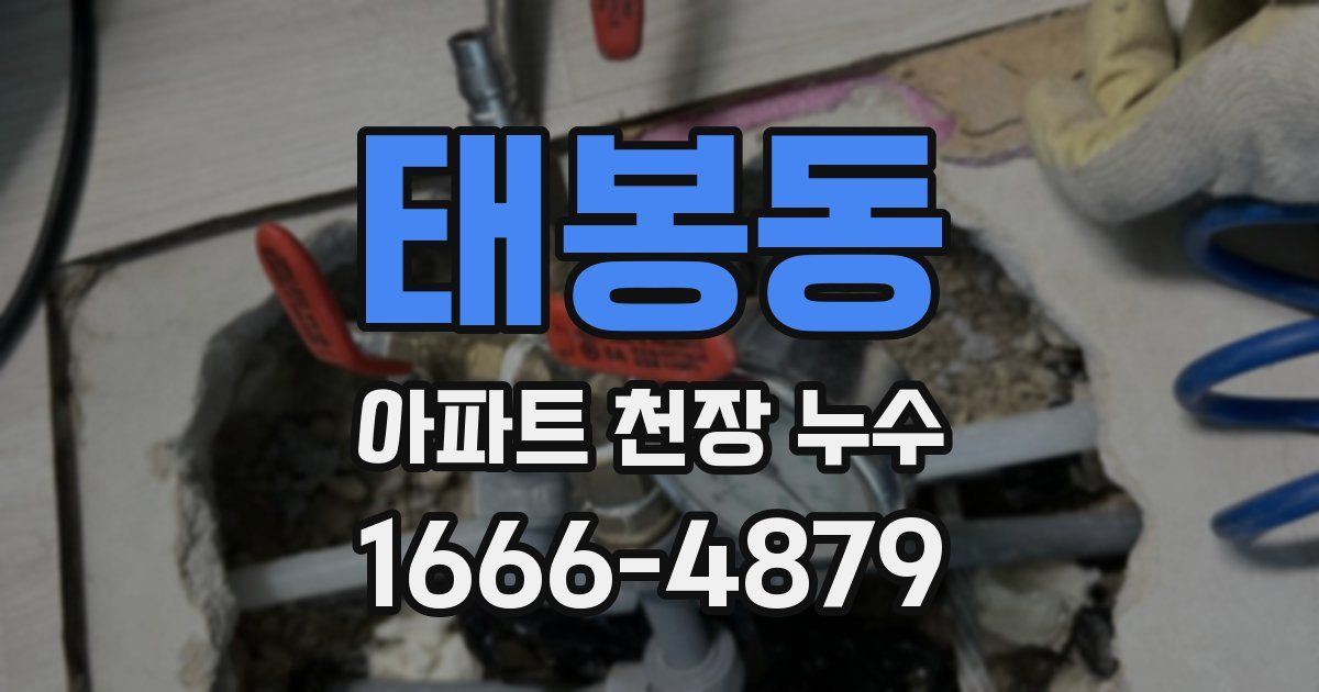 태봉동 아파트 천장 누수