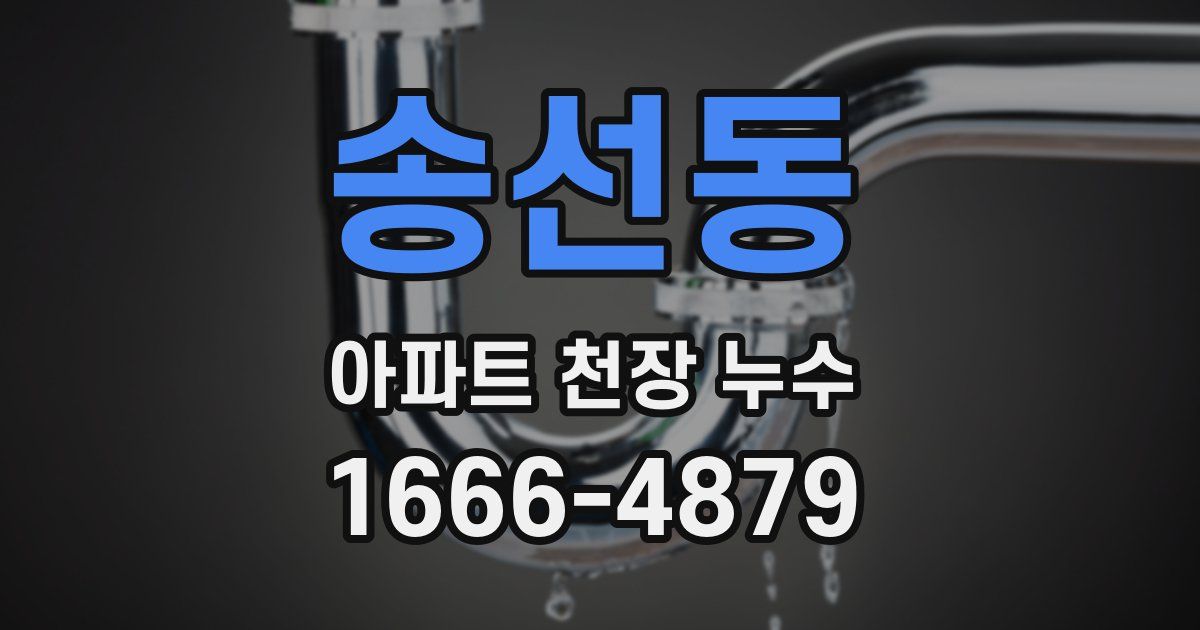 송선동 아파트 천장 누수