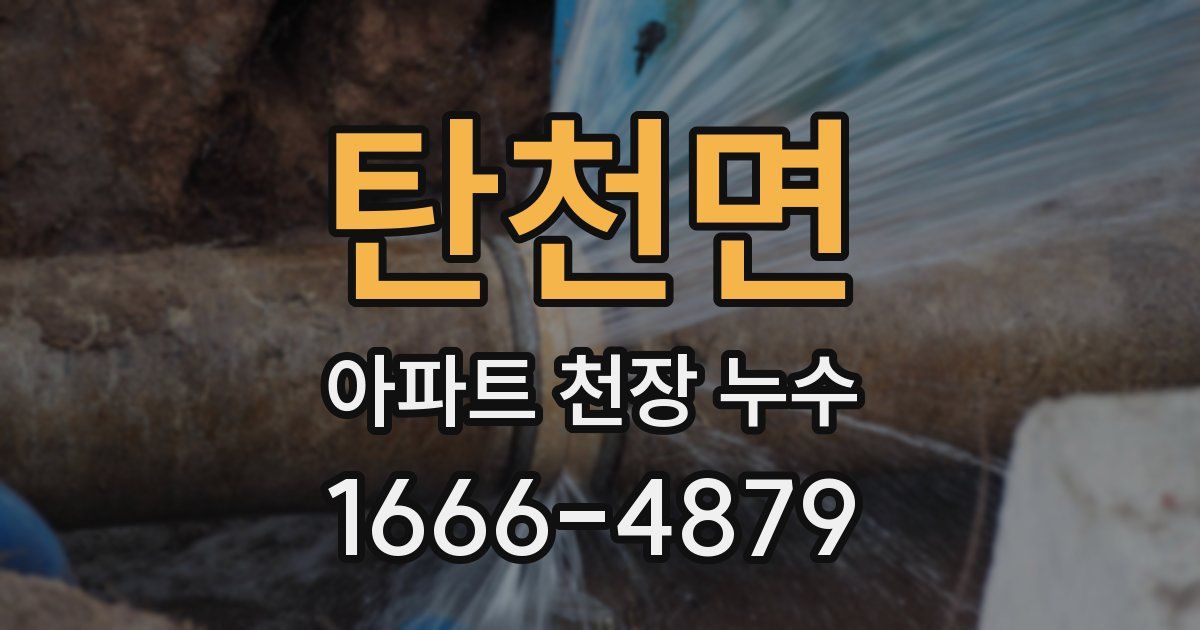 탄천면 아파트 천장 누수