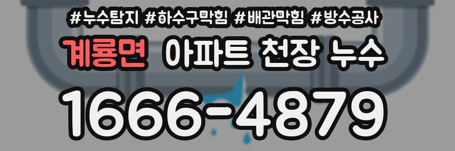 계룡면 아파트 천장 누수