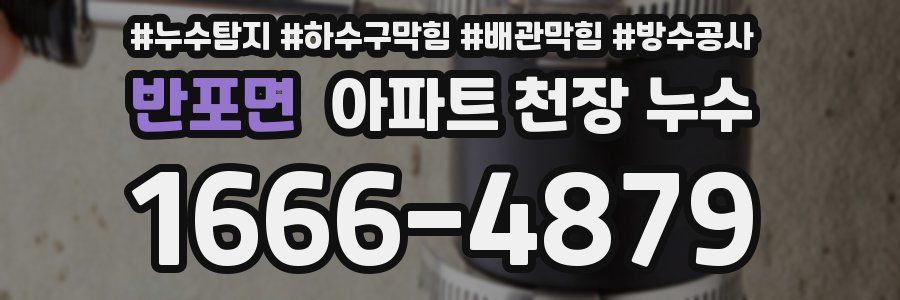 반포면 아파트 천장 누수