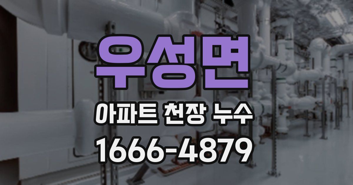 우성면 아파트 천장 누수