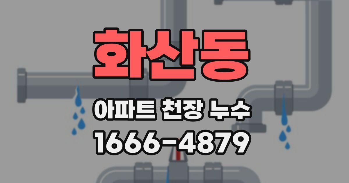 화산동 아파트 천장 누수