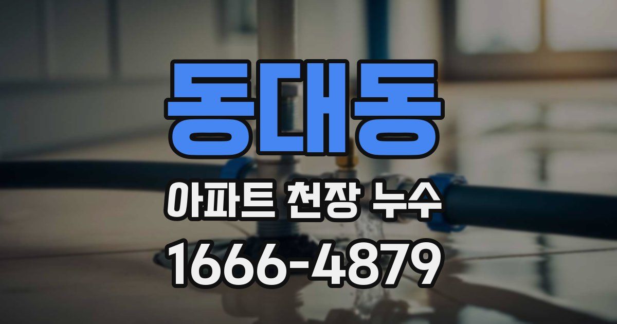 동대동 아파트 천장 누수