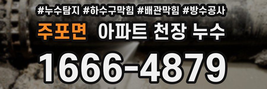 주포면 아파트 천장 누수