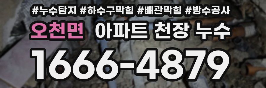 오천면 아파트 천장 누수
