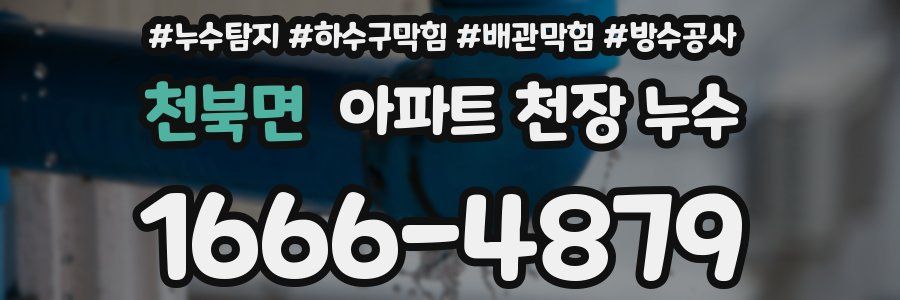 천북면 아파트 천장 누수
