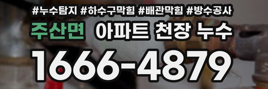 주산면 아파트 천장 누수
